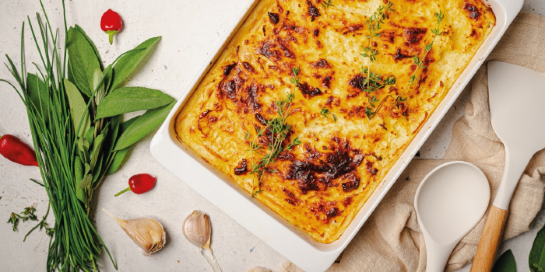 Ογκρατέν με μοσχάρι και λαχανικά