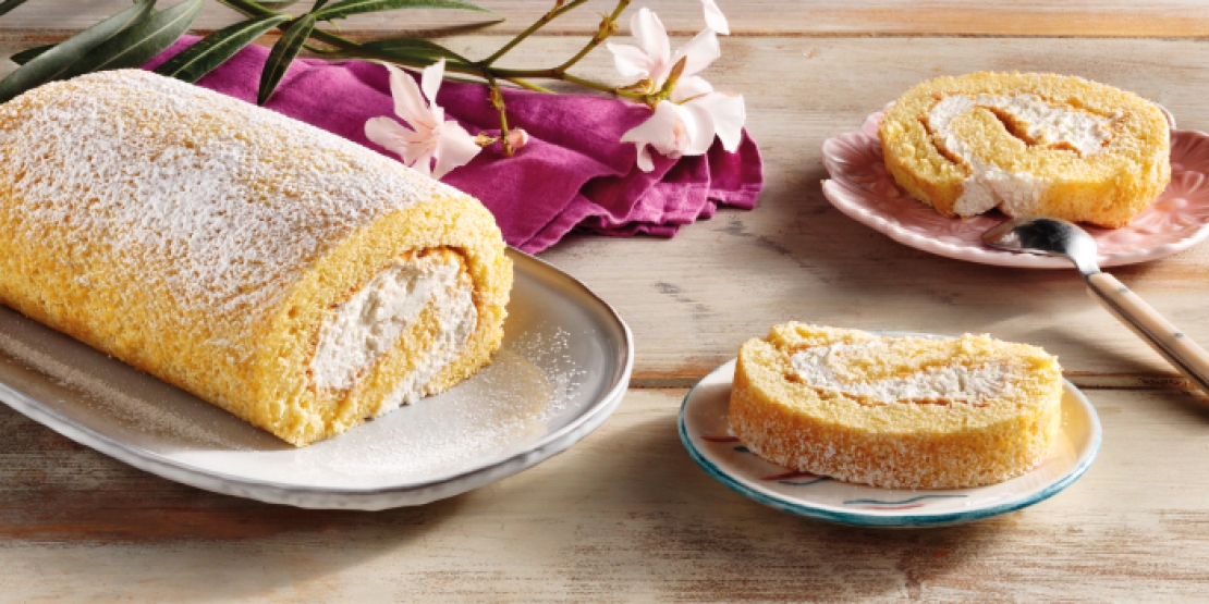 Swiss roll με κρέμα τυριού