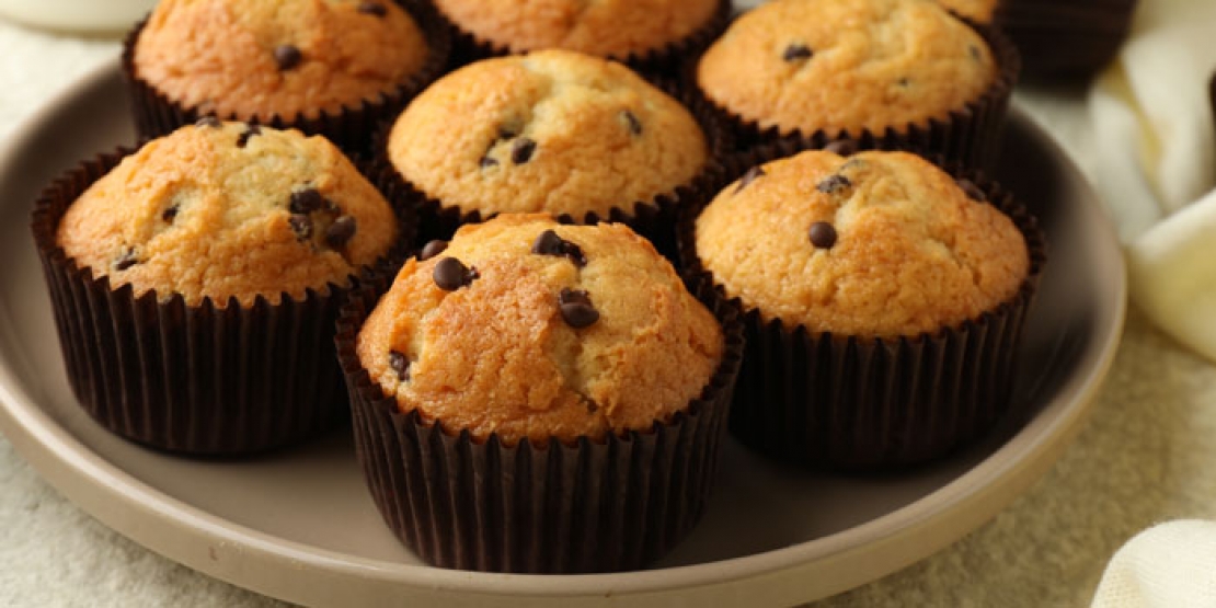 Muffins με ρόφημα καρύδας και Classic Pastry σε σταγόνες