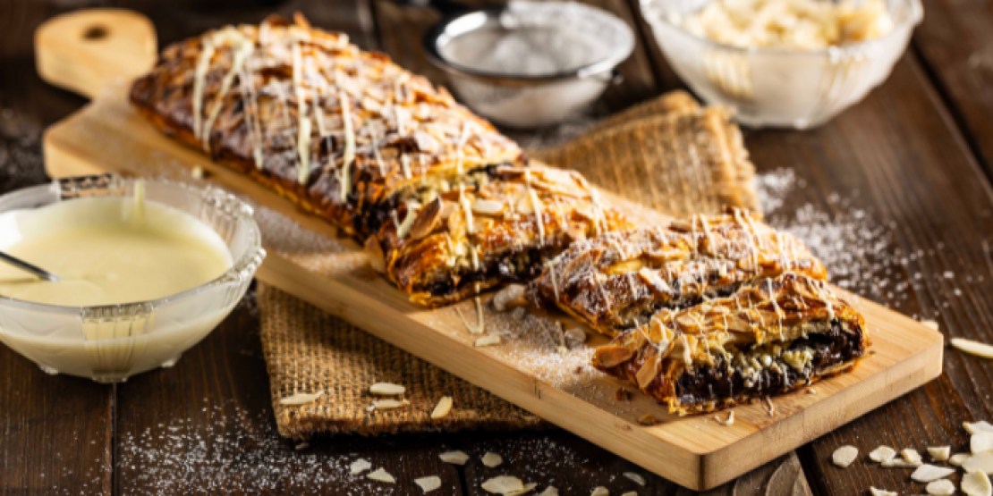 Σοκολατένιο Strudel με αμύγδαλα