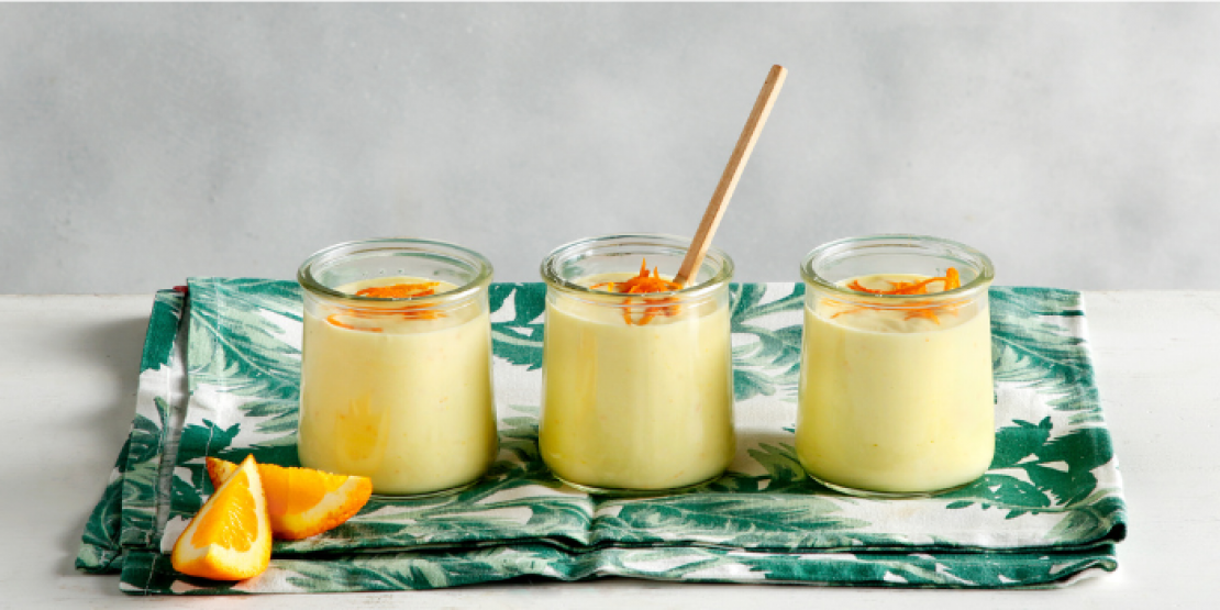 Mousse με Άνθος Αραβοσίτου Βανίλια και γιαούρτι