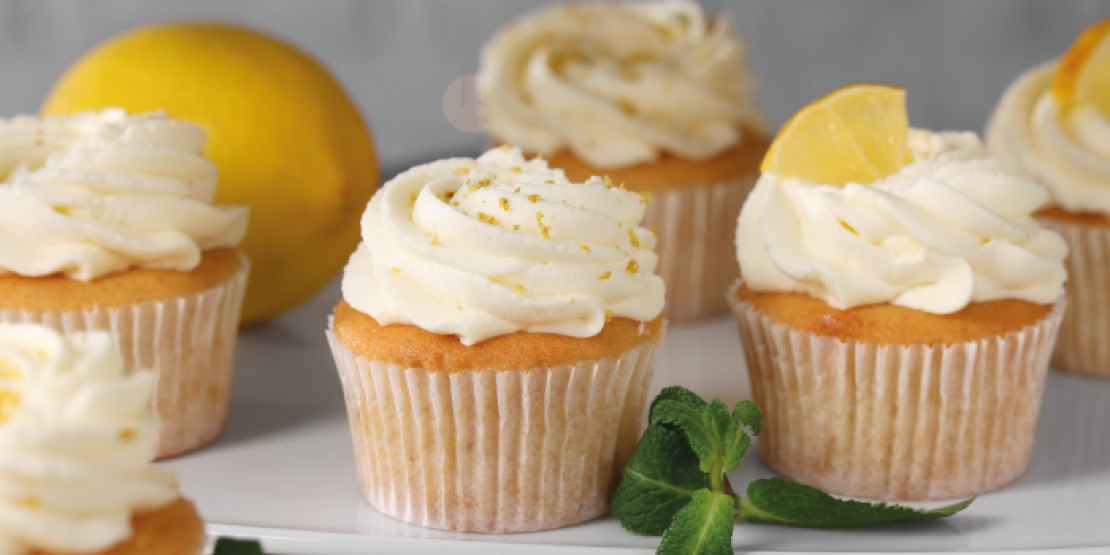 Cupcakes λεμόνι με frosting τυριού