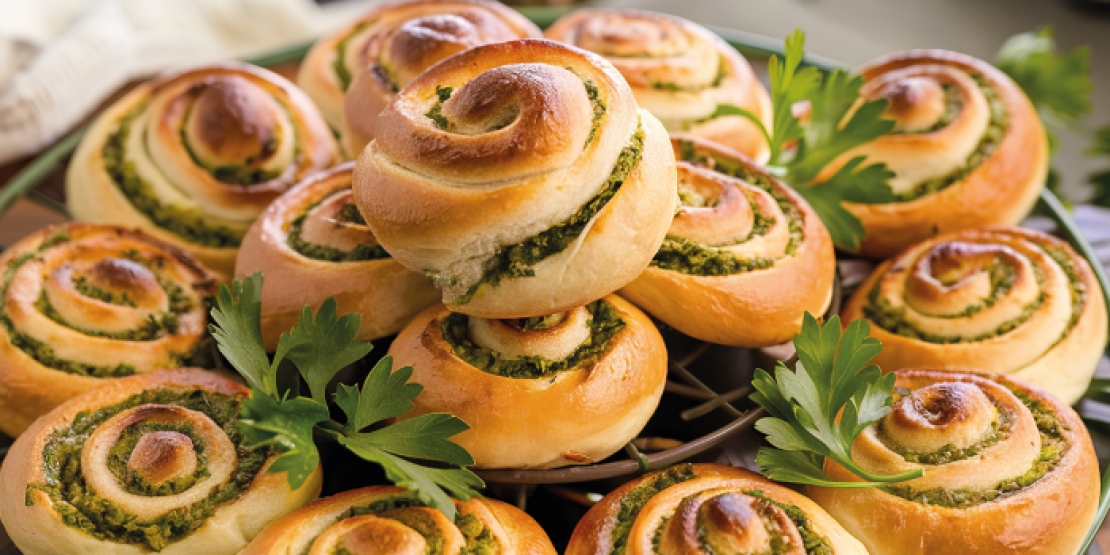 Αλμυρά rolls με σπανάκι